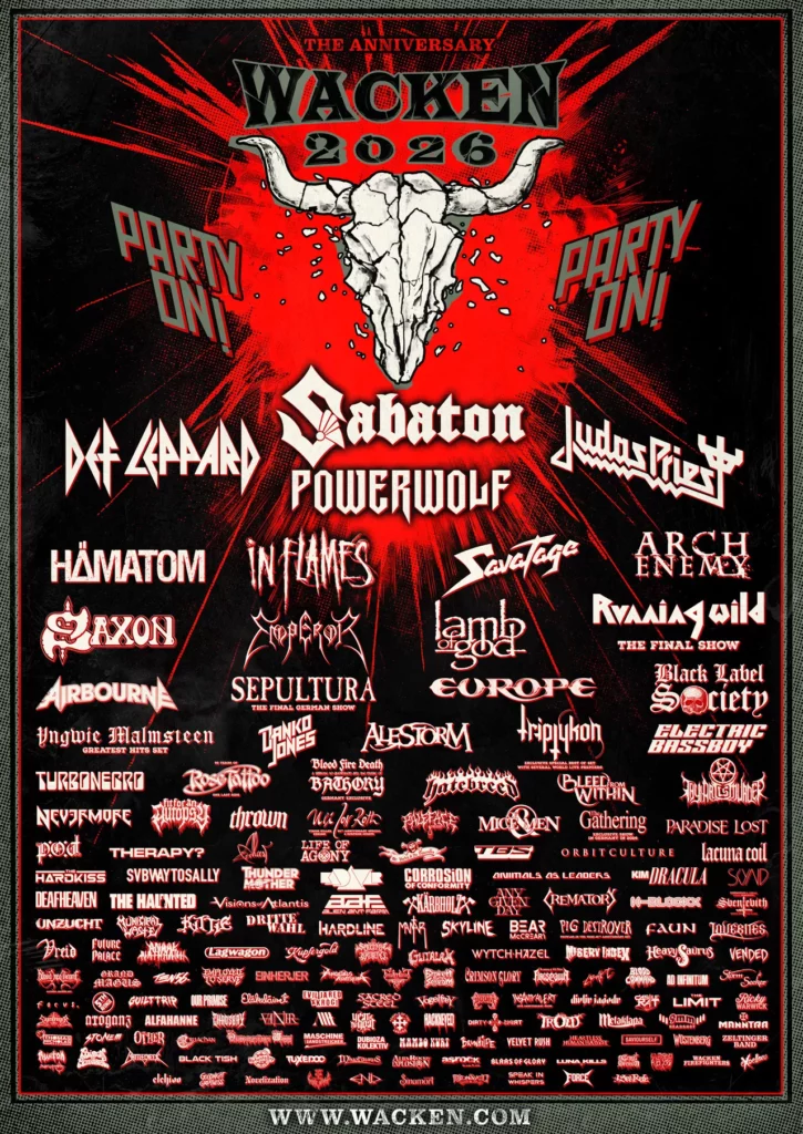 Wacken Open Air 2026 - banner oficial
