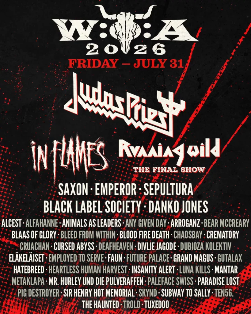 Running order de sexta-feira do Wacken Open Air 2026